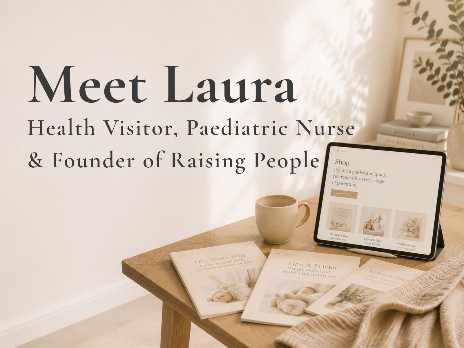 Calm parenting resources created by Laura, Health Visitor, Paediatric Nurse and founder of Raising People.